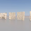 Traditional Chinese Scrolls With Calligraphy And Landscape Paintings On