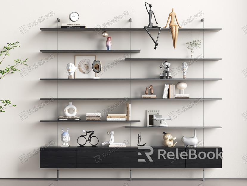 Modern Simple Bookshelf Multi-layer Bookshelf Floor-standing Bookshelf Floor-standing Display Rack Floor-standing Storage Rack model