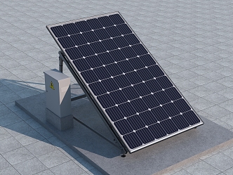 Solar panel photovoltaic panel electric box 3d model