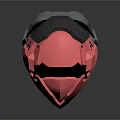 Pink Modern Helmet 3D Model Design With Black Details And Silver Accents