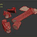 European Roman Column Stone Column Stone Column Old Stone Column 3d model