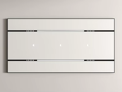Modern Ceiling Design With Linear Lights And Trim 3d model