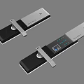 Modern Smart Door Handle Featuring Fingerprint Scanner Digital Keypad And Sleek Design