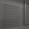 Modern Metal Mesh Decorative Panels With Hexagonal And Diamond Grid Patterns For Wall Decoration