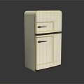 Vintage Style White Refrigerator Freezer With Drawer Design And Sleek Exterior