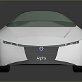 White Convertible Car With Green Roof Sleek Modern Design And Silver Wheels