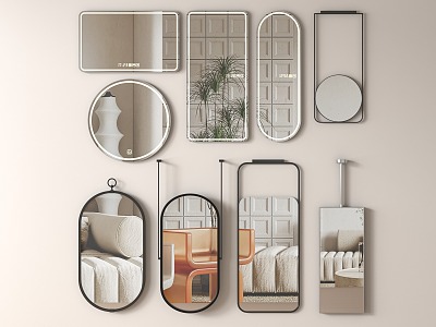 Bathroom mirror Decorative mirror Cosmetic mirror Full-length mirror 3d model