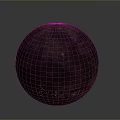 Mystical Purple Sphere With Biological Textures And Patterns On Dark Background