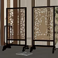Chinese Traditional Wooden Room Dividers Featuring Intricate Carvings For Interior Decoration
