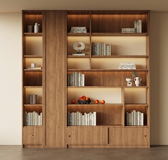 Middle Style Bookcase 3d model