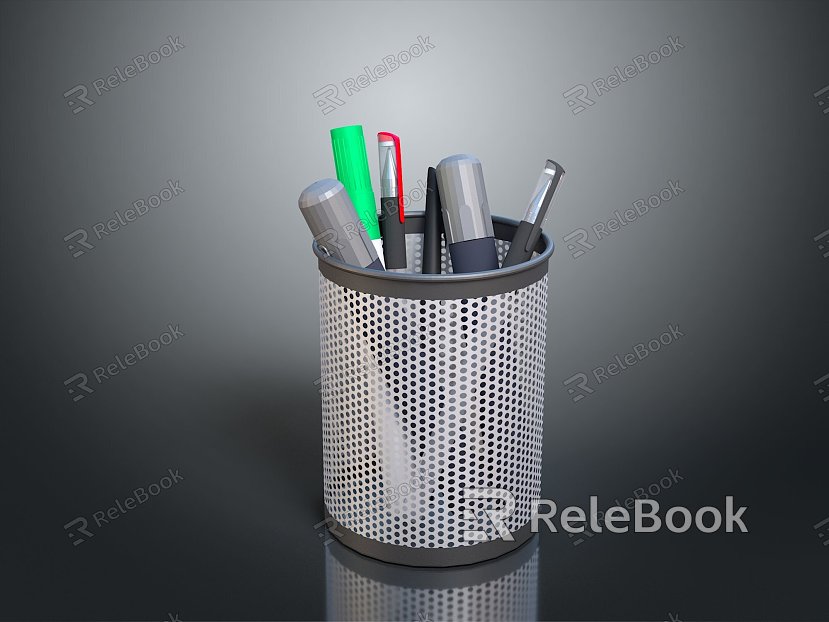 Pen Holder Storage Rack Office Desk Storage Rack Office Supplies Office Desk Storage Box Stationery Office Items model