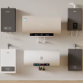 Wall Mounted Water Heaters With Digital Displays In Various Colors For Daily Use