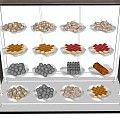 Modern Dessert Food Beverage Dessert Cake Pastry Food Cake Cabinet 3d model