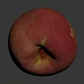 Fresh Juicy Red Apple On Gray Background With Shiny Surface And Reflection