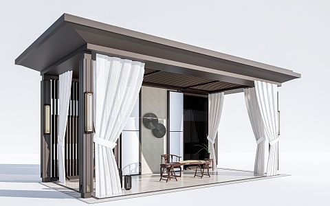 valance gazebo valance gauze 3d model