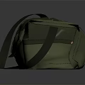 Green First Aid Bag With White Cross And Shoulder Strap Design