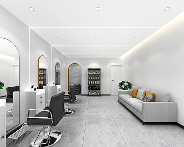 Modern Barber Shop 3d model