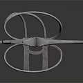 Decorative Sword With Curved Crossguard And Slender Blade On Dark Background
