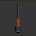 Professional Hardware Tool Screwdriver With Orange Handle And Metal Shaft Design