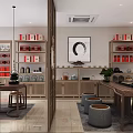 Modern Specialty Store Interior Design With Display Shelves Products And Ambient Lighting