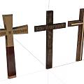 Wooden Cross Decorative Ornament Set With Various Styles And Multiple Pieces For Home Decor