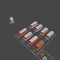 Orange and White Volkswagen Van With Luggage on Roof Surfboard Guitar and Beach Ball