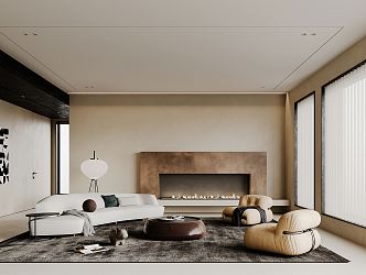 modern living room 3d model