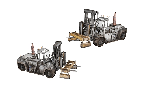 large forklift factory forklift industrial forklift 3d model