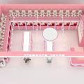 Treasure House Mall Store With Pink Interior Claw Machines Stuffed Toys And Mannequins