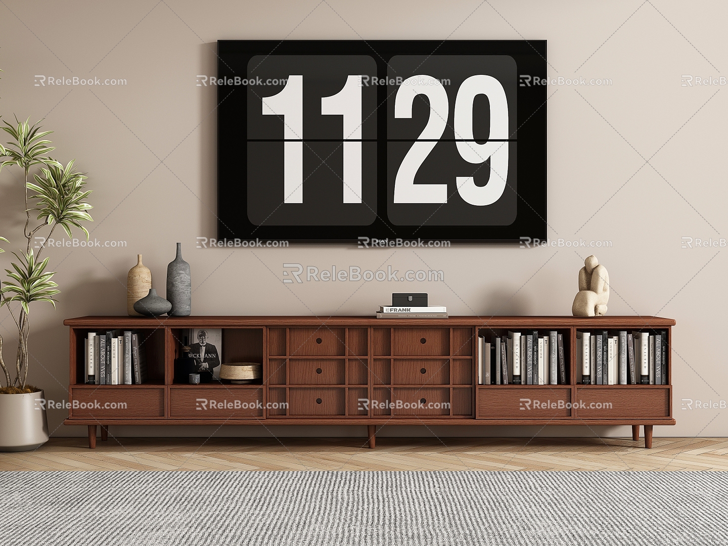 Antique TV cabinet 3d model