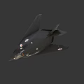 Modern Stealth Fighter Jet In Flight With Military Emblems And Gray Design