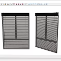 Window Blinds With Two Tone Top Rails And Light Colored Adjustable Slats
