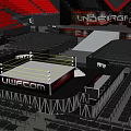 UFC Stadium Setup With Octagon Ring Red Seats Stage And Lighting 3d model