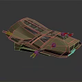 Futuristic Cosmic Spacecraft Featuring Detailed Thruster Parts And Transparent Cockpit Window