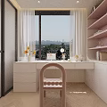 Pink Kids Room Interior Design With Starry Ceiling Bed Wardrobe And Toys Rug
