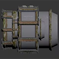 Three Mechanical Gear Components With Spiked Edges And Textured Metal Surfaces