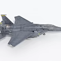 Modern Gray Military Fighter Jet With Twin Vertical Tails And Streamlined Nose 3d model