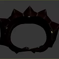 Crimson Character Costume With Black Belt And Golden Rivets Design