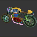 Yellow Vintage Motorcycle With 18 Racing Number Brown Seat And Sleek Design