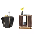 Modern Side Table Designs With Geometric Shapes Wooden Frames And Metal Accents