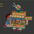 Commercial Sushi Food Truck Equipment With Workbench And Display Area