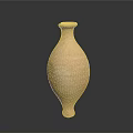 Hand Carved Terracotta Vase With Striped Patterns And Elegant Elongated Body