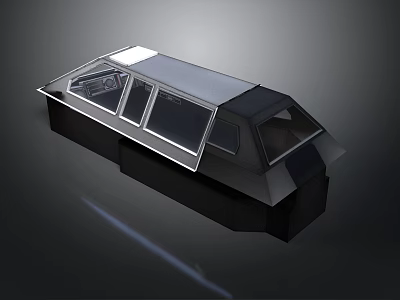Modern Public Bench With Contemporary Design Sleek Metal Frame And Transparent Panels 3d model