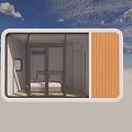 Modern Container Guest House With Glass Doors Wooden Panel And Cozy Bedroom Interior
