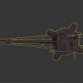 Retro Crane Manual Crane 3d model
