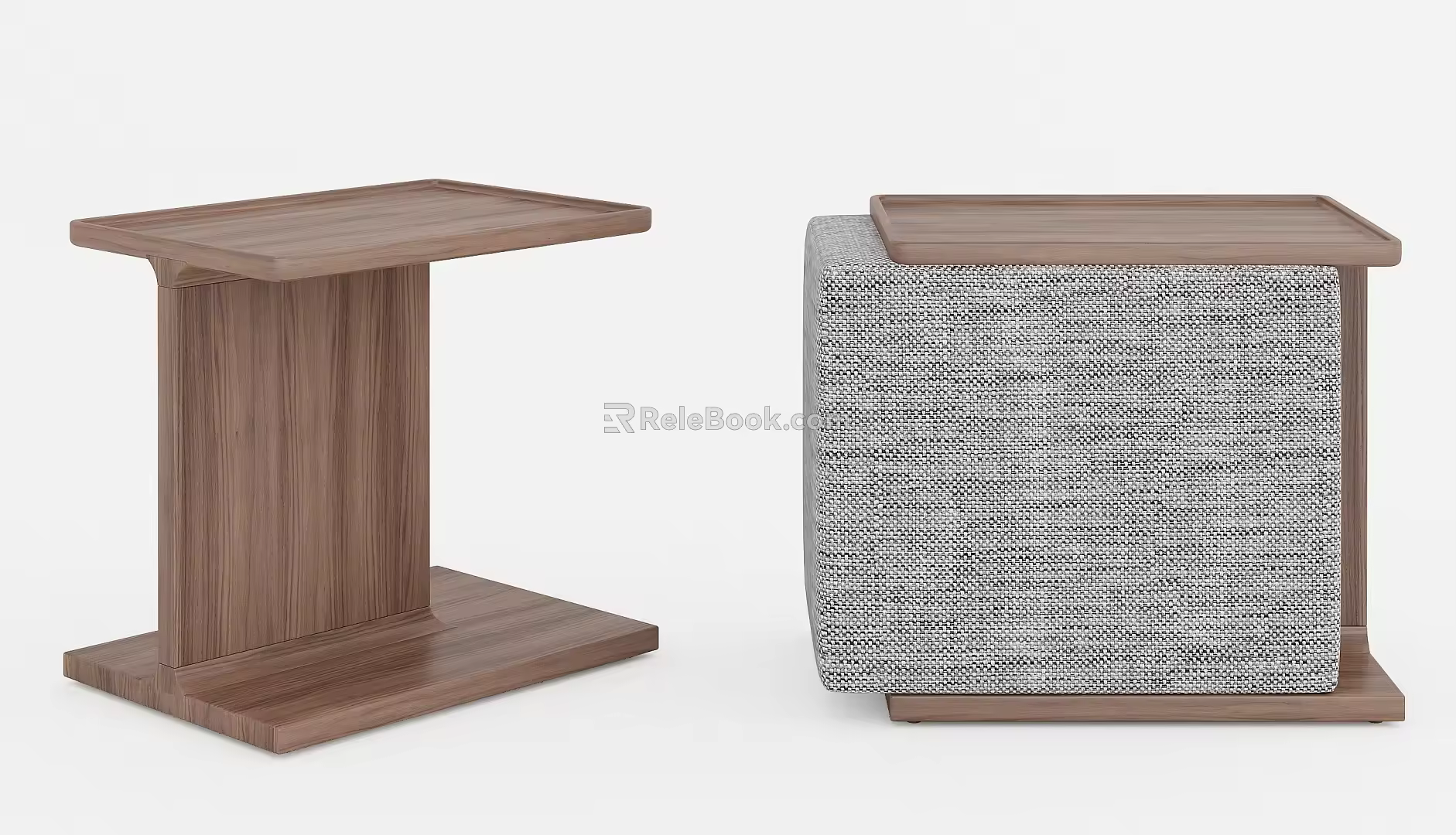 New Chinese-style walnut bench 3d model