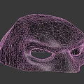 3D Designed Sleek Black Mask With Hollow Eye Forehead And Smooth Surface