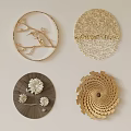 Other Circular Wall Decor Pieces With Diverse Textures And Artistic Patterns 3d model