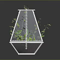 Green Plants Growing in Hanging Glass Terrarium with Small Stones and Soil