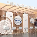 New Chinese pop-up shop Music Meichen pop-up shop 3d model